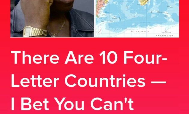 four countries with exactly 4 letters in their name.