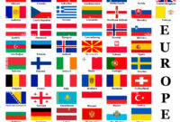 all european country flags 30 flags of european countries stock illustration