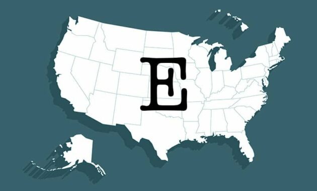 states that start with an e