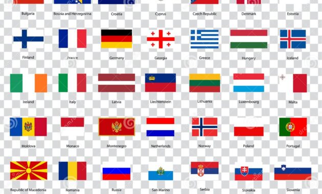 all the european flags