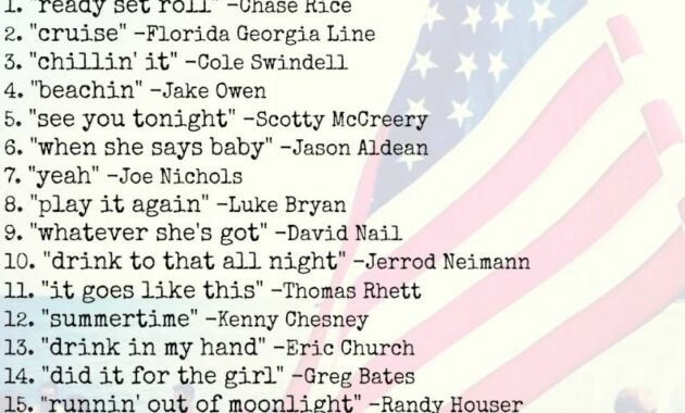 clean country songs list