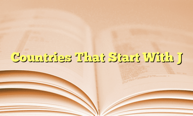 what state starts with j