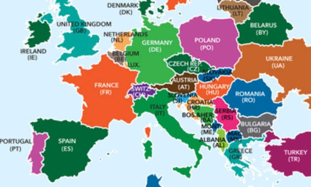 all country code number list pdf europe