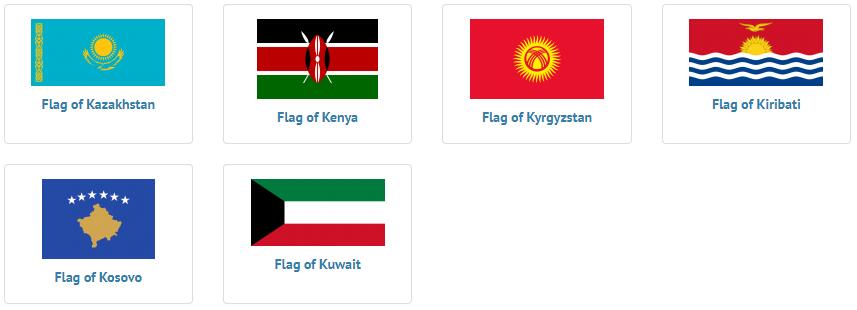 Flags of Countries that Start with K