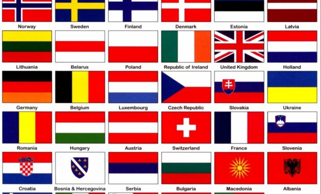 flags from european countries