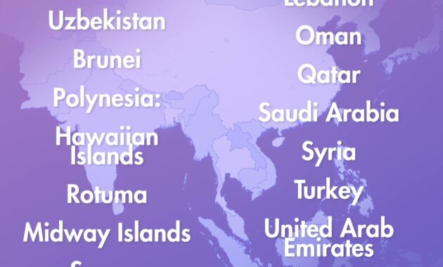 asian pacific islander countries list