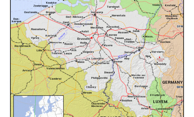 map of belgium and europe
