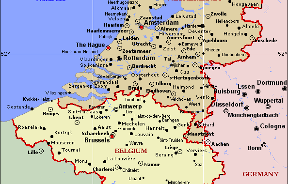 europe map belgium netherlands